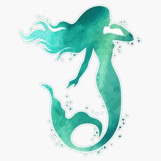 a watercolor drawing of a mermaid with bubbles