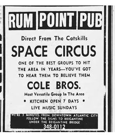 an advertisement for the rum point pub