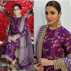 Purple Banarsi Suit, Designer Banarasi Suits, Banarsee Suits Designs, Banarasi Suit Designs Latest Pakistani, Banarasi Suit Neck Designs Latest, Banarsi Suit Design Latest, Banarasi Outfits, Banarasi Suit Designs Latest, Pallazo Suit