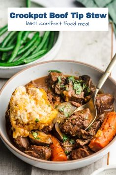 Patty’s Crockpot Beef Tip Stew with Dumplings Beef Tip Stew, Beef Tip, Beef Tip Recipes, Crock Pot Beef, Delicious Slow Cooker Recipes