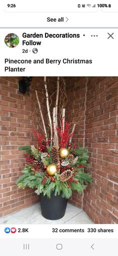 Winter Outdoor Decor, Easy To Grow Houseplants, House Plant Care, Christmas Porch, Holiday Inn, Christmas Deco, Front Door Decor, Xmas Decorations