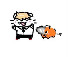 Denji Aki Power, Goofy Drawing, Cat Doodle, Cat Character, Silly Pictures, Silly Cats, Cute Doodles, Chainsaw, Cute Icons