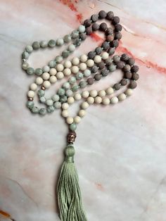 Mala, Peace Jasper, Artistic Jasper and Fossil Jasper Mala Necklace, Meditation Mala, Mala Beads, Necklace, Gemstone Necklace, 108 Bead Mala - Etsy Agate Gemstone Beads Mala For Meditation, Spiritual Agate Mala With 108 Beads, Handmade Agate Mala For Meditation, Agate Mala With Natural Stones For Meditation, Bohemian Agate Mala For Meditation, Bohemian Agate Mala For Healing, Bohemian Mala With 8mm Beads For Healing, Green Bohemian Mala For Meditation, Spiritual Agate Mala For Meditation