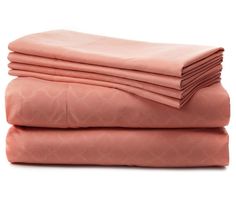 pink sheets folded on top of each other