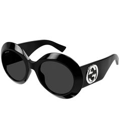 From Gucci&#x2C; these Women's Fashion Show 54mm Round Sunglasses feature:Acetate frameRound shapeSolid lensRx ableNon-polarizedApprox. 54mm lens - 21mm bridge - 140mm templeImported. Black Round Sunglasses, Gucci Women, Eyewear Womens, Dillard's, Eyewear Sunglasses, Sunglasses Accessories, Round Sunglasses, Sunglasses Women, Fashion Show