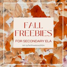 fall freebies for secondary and secondary school students