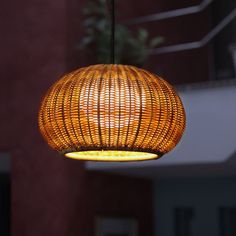 a light that is hanging from a ceiling