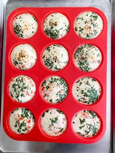 the muffins are prepared and ready to go in the oven