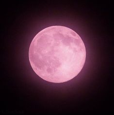 the full pink moon is seen in the dark sky