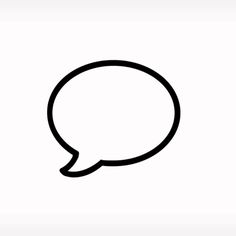 a black and white speech bubble icon