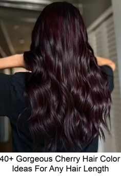 The Ultimate Guide to Black Hairstyle Ideas: Embrace Your Natural Beauty Dark Brown Hair With Cherry Cola Highlights, Red Black Hair Color, Burgundy Hair Curly, Cherry Black Hair, Black Hairstyle Ideas, Cherry Cola Hair Color, Black Cherry Hair Color, Black Cherry Hair