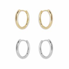 Simple Everyday Hoops (20 mm) Simple Gold Hoops, Simple Gold Hoop Earrings, Gold Hoops Earrings, Earrings White Gold, Minimal Gold, Graduation Jewelry, Earrings Minimal, Simple Hoop Earrings, Best Friend Jewelry