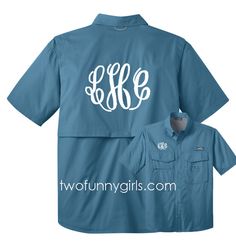 Monogram Fishing Shirt Monogramming Ideas, Bachelorette Party Supplies, Monogram Ideas, Funny Girls, Monogram Initials