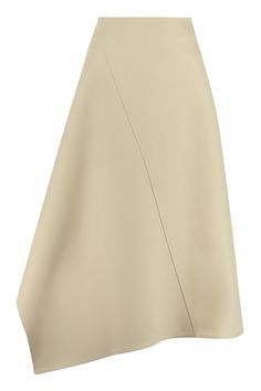 9016 BOTTEGA VENETA COTTON MIDI SKIRT Asimetric Skirt, Skirt Street Style, Beige Midi Skirt, Cotton Midi Skirt, Skirt For Women, Mens Fall, Asymmetrical Design, Effortless Chic, Sweaters Knitwear