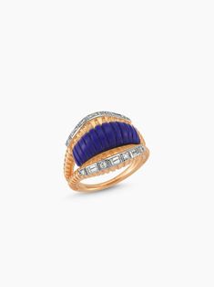 14K Rose Gold, 0.32 ct. Diamonds, Colored Gems, Charm Rings, Pendant Earrings, Ring Bracelet, Lapis Lazuli, Necklaces Bracelets, Diamond Ring, Sapphire, Gems