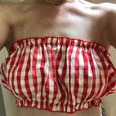 Red Plaid Poly Tube Top Nwot Never Worn Flat 16” But Very Stretchy Length 8.5” Ruffles With Elastic Red Bandeau Tops For The Beach, Red Bandeau Top For Beach, Red Bandeau Top For Spring, Red Bandeau Top For Summer, Red Ruffled Top For Beach, Tops Shein, Shein Tops, Red Plaid, Tube Top