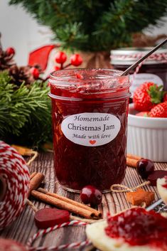 homemade christmas jam made with love