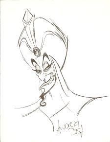 a drawing of an evil villain from disney's the emperor and iguage