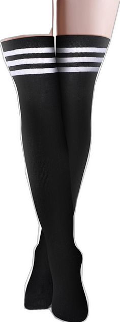 Stretch Ribbed Knee-high Socks, Trendy Black Over-the-knee Stockings, Casual Black Over-the-knee Socks, Trendy Over-the-knee Black Stockings, Casual High Stretch Thigh High Tights, High Stretch Thigh High Casual Tights, Black Ribbed Stretch Socks, Casual High Stretch Knee-high Socks, Black Stretch Ribbed Socks