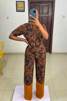 African Jumpsuit for Women Styles Ankara, Stylish Naija, Fashion Traditional, African Print Dress Ankara