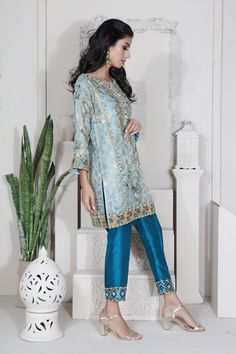 Penelope | Pakistani Designer Outfit | Sarosh Salman Party Wear Pakistani, Silk Thread Embroidery, Suits Pakistani, Pakistani Traditional, Pakistani Women, Traditional Attires, Luxury Pret, Designer Outfit, Pakistani Fashion Party Wear