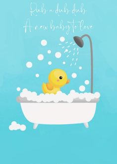 a yellow duck in a bathtub with bubbles