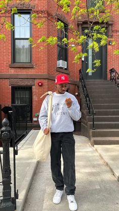 Red Hat Outfit, Outfit Fall 2023, Hat Outfit Men, Recycled Outfit, Streetwear Lookbook, Simple Streetwear, Ames Iowa, Streetwear Hats, Hat Outfit