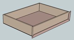 an open box is shown with the bottom section cut out and ready to be painted