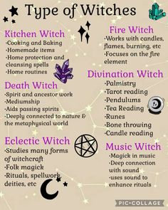 the different types of witches and their meanings