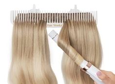 Hair Works ULTRA Hair Extension Holder - Professionally Designed to Securely Hold Extra Wide Wefts including Hand Tied Wefts, Wide Band Wefts, Beaded Wefts, and Full Bundles While You Wash, Color, & Store (White) US COMPANY – Hair Works is Proudly Based in the USA US PATENT - At 13 Inches Wide, it Holds All Your Widest Wefts Including Beaded Wefts, Hand-Tied Wefts, Full Bundles, and Ponytails QUALITY CONSTRUCTION - Sleek Design With No Moving Parts Makes Washing, Coloring, Blow Drying, De-tangli Extension For Short Hair, Short Hair Wedding Hair, Ponytail Short Hair, Hair Extension Holder, Braid Hair Style, Easy Professional Hairstyles, Natural Beaded Rows, Short Hair Wedding, Long Hair Care