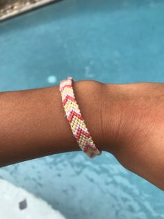 This Is a chevron that has a bead on the end to try it off. Great gift and love the colors. Wedding Bracelets, Wedding Jewelry Bracelets, Beads Bracelet, Wedding Bracelet, Try It, Arm Band, Beaded Bracelet, Wedding Jewelry, The End