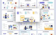 Law Attorney Vector Infographic Keynote Template Website Template Design, Attorney At Law