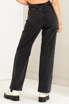 Introducing Monaco Jeans: your go-to statement piece for a night out, with wide cut and high-rise fit for a look that'll turn heads! With plenty of pocket room and a super-comfy construction, you'll be strutting those streets in style! (Wink!) Chic Washed Black Bottoms For Everyday, Modern Bottoms With Pockets For Night Out, Everyday Black Wide Leg Jeans, High Rise Black Pants For Everyday, Everyday High Rise Black Pants, High Waist Black Pants For Everyday, Casual Full-length Jeans For Night Out, Black Versatile Jeans, Versatile Black Jeans With Pockets