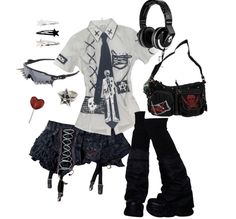 Tomboy Y2k, Nana Inspired Outfits, Gf Outfits, Hex Girls, Pinterest Tumblr, Digital Closet, Tumblr Aesthetic