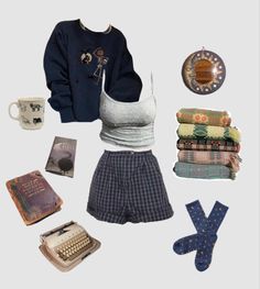 Shorts Pajamas Outfit, Agropeople Aestethic Outfits, Lazy Day Outfits Aesthetic, Pajama Outfits Aesthetic, Boarding School Outfits, Aesthetic Moodboard Outfits, Aesthetic Comfy Outfits, Outfit Inspo Board, Last Day Of School Outfit