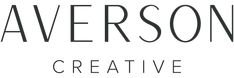 a black and white logo with the words,'averson creative'on it