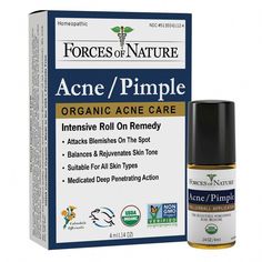 Acne/Pimple Control is the only certified organic medicine on the market to treat acne, pimples, zits and seborrhea. This natural acne treatment is to be applied topically and delivers a profound healing effect upon application.The Certified Organic Calendula &amp; Silicea are effective to remedy acne, heal damaged ski Nature Medicine, Acne Medicine, Bad Acne, Black Heads, Forces Of Nature, Natural Acne, Acne Care