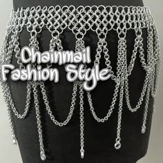 Chainmail Mini Skirt/Waist Belt, Chainmaille Ornamental Belly Dance Belt,  Medieval Cosplay Renfaire Belt, Fringed costume,Christmas Gift Materials : Aluminium Ring Diameter - 9 mm Style : Skirt Type : Belly dance Belt This ornamental belt is a perfect addition for your warrior's garb, belly dancing outfit or for your elegant evening attire. This piece may be handcrafted entirely from either bright aluminum or stainless steel, it will never rust or tarnish. Stainless steel is strong and will las Faux Chainmail, Chainmail Belt, Silver Metal Chain Belt For Festivals, Gothic Metal Chain Belt For Festivals, Chainmail With Beads, Belly Dancer Coin Skirt, Medieval Cosplay, Belly Dance Belt, Dance Belt