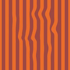 an orange and red striped wallpaper with wavy lines in the center, as well as vertical stripes