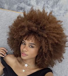 Coloured Afro, Black Woman Reference, Ginger Afro, Chic Hair Color, Twa Hairstyles, Hair Projects, Afro Natural, Black Hair Extensions, Natural Afro Hairstyles