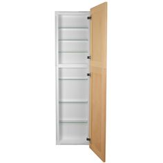 Silverton 14 in. x 56 in. x 4 in. Frameless Recessed Medicine Cabinet/Pantry - Super Arbor Recessed Cabinet, Cabinet Pantry, Recessed Medicine Cabinet, Frameless Cabinets, Pantry Cabinets, Medicine Storage, Raised Panel Doors, Shaker Style Doors, Concealed Hinges