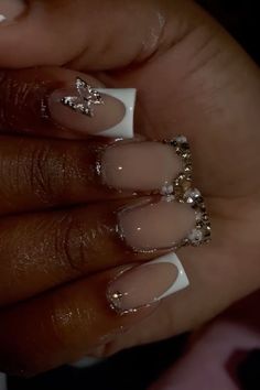 nails 🩷 Black And Gold Nails Short, White Short Nails Ideas, Black And White Short Nails, Gold Nails Short, Black And Gold Nails, White Short Nails, Short Nails Ideas, Bday Nails