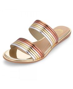 Stylish Open Toe Flat Heel PU Slippers Women Shoes - Gold - 3674632912 - Shoes, Women's Shoes, Women's Slippers  #WomensSlippers #Shoes # #Women's #Shoes # #Women's #Slippers Multicolor Flat Slip-ons, Cushioned Slip-on Flat Slides, Trendy Slip-on Flat Sandals, Flat Synthetic Slippers, Multicolor Flat Mules For Summer, Slip-on Summer Flats, Multicolor Slip-ons For Summer, Slip-on Flat Slides With Cushioned Footbed, Summer Flat Slip-ons With Cushioned Insole