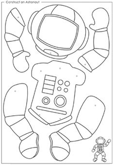 Have fun putting together a paper astronaut with your students. Each lime can either be glued together or put together with split pin brads so that students can have fun moving their astronaut's arms and legs! Astronaut Template, Theme Espace, Astronaut Craft, Space Theme Classroom, Space Theme Preschool, Space Astronauts, Space Lessons, Space Preschool, Space Crafts For Kids