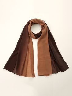 Multicolor Casual   Polyester Ombre Scarf Embellished   Women Accessories Casual Solid Color Cheap Scarves, Cheap Casual Solid Color Scarves, Casual Brown Scarves, Casual Brown Scarves Cheap, Ombre Scarf, Neckwear Women, Polyester Scarf, Scarf Women, Women's Jewelry And Accessories