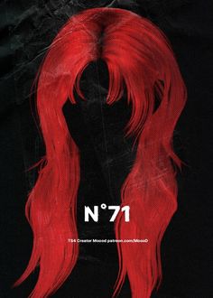 a red haired woman with long hair and no 71 on it's back side