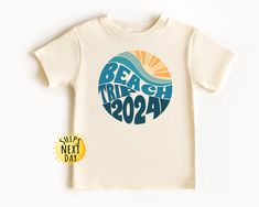 Beach Trip 2024 Toddler Shirt, Summer Shirt, Toddler Shirt, Hello Summer Trip Tee, Sunset Shirt, Summer Beach, Toddler or Youth Sweatshirt HOW TO ORDER 1- Check the size and color charts to find the perfect fit. 2- Choose the item style and size from the first dropdown menu. 3- Pick the clothing color from the second dropdown menu. 4- (Some listings only) If available, fill in the "Add your personalization" section following the example provided. 5- Select the quantity. 6- Click the "Add to Cart Beach Shirt Design, Sunset Shirt, Travel Tees, Summer Trip, Color Charts, Hello Summer, Beach Shirts, Summer Travel, Kids Tops