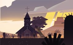 an image of a church in the desert