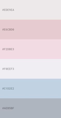 the color palettes are all different colors