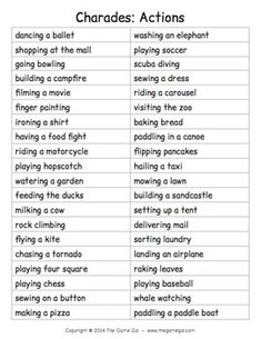 the words in this worksheet are used to teach children how to play